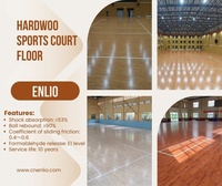 Parquet sportif professionnel en érable dur Enlio, qualité tournoi, pour terrain de basketball intérieur