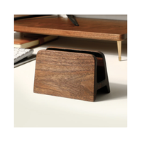 Support pour ordinateur portable en bois de noyer noir, support vertical élégant pour ordinateur, organisateur de bureau, cadeau créatif, accessoire artisanal