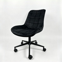Chaise de salle à manger pivotante au design moderne, chaise de bureau élégante et chic en tissu velours pour la maison ou le bureau