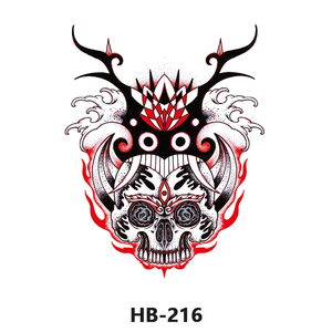 Stiker Tato Lengan Kerangka Palsu Kustom Berwarna-warni Tahan Air Tato Temporer Tengkorak Pria - Product Image 2