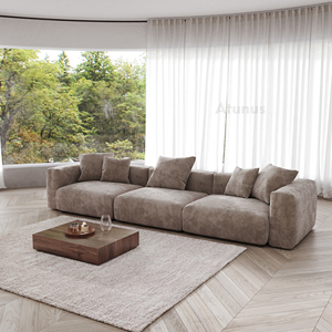 Ensemble de meubles de luxe Atunus pour la maison, compressé sous vide, grand ensemble modulaire en tissu de velours côtelé pour le sol - Product Image 2