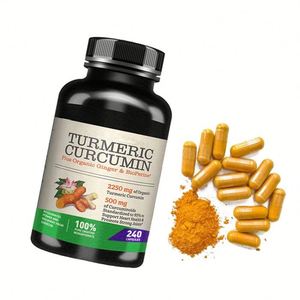 Suplemento de extracto de raíz de cúrcuma de alta calidad 95% curcumina para adultos aplicable con pimienta negra en forma de cápsula - Product Image 4