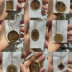 Pingente de Aço Inoxidável com Caligrafia Islâmica em Forma de Coração, Joias de Moda, Colares por Atacado, Novo - Product Image 2