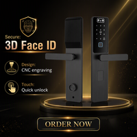 Face ID Handabdruck Aluminium-Türschloss Fingerabdruck Tuya Smart Lock S869MAX NFC-Karten-Zugang Schlüsselloser Zugang App WiFi Smart Home Schloss
