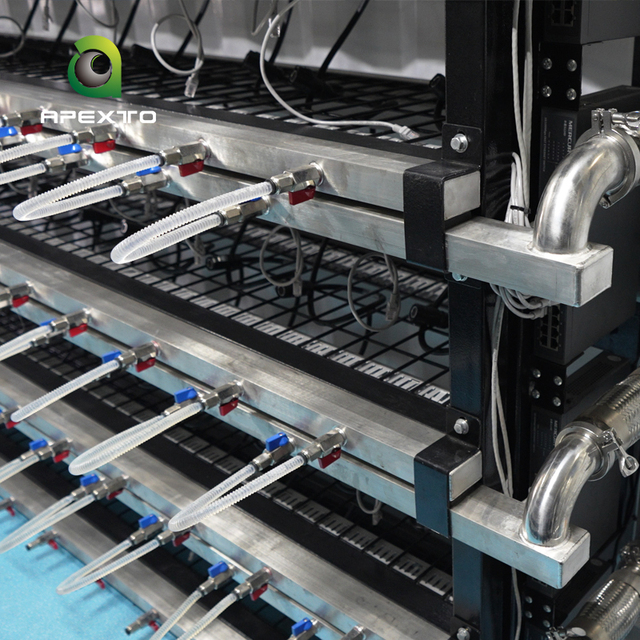 All In One Hydro Cooling Container 210 Slots 1.2MW 40ft For Antminer S19 S21 Hyd Industrial Mining