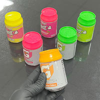 Contenants en plastique pour canettes de soda de 100 ml, certifiés FDA, étanches, avec couvercle à vis, pour le stockage de bonbons, étiquette personnalisée