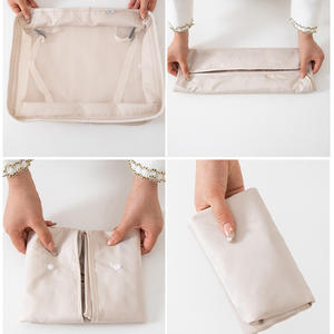 Sac de Voyage en Tissu pour Articles de Toilette, Organisateur Pliable Portable, Sacs de Rangement, Cubes d'Emballage pour Valise, Étuis de Rangement en Gros - Product Image 6