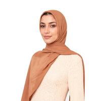 Modischer Bestseller Baumwolle Modal Viskose Rayon Schal Einfarbig für Muslimische Frauen für den Frühling