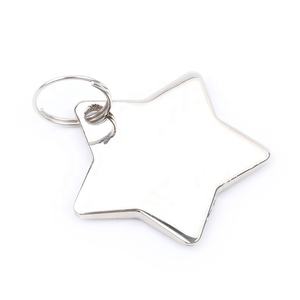 Llavero con etiqueta de <span class=keywords><strong>metal</strong></span> personalizada para perro, llavero con forma de corazón redondo cuadrado, tarjeta antipérdida, grabado láser para número de teléfono móvil - Product Image 4