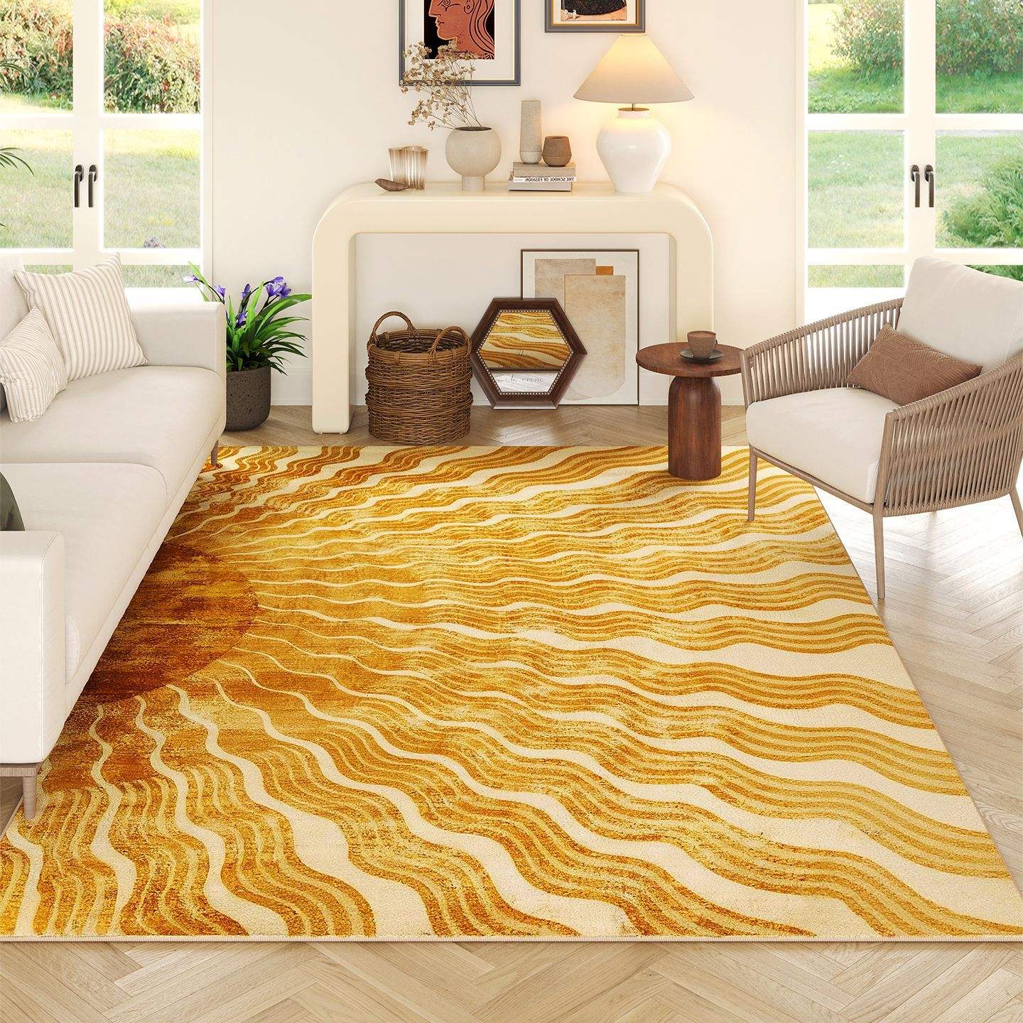 El sol cálido acaricia las olas