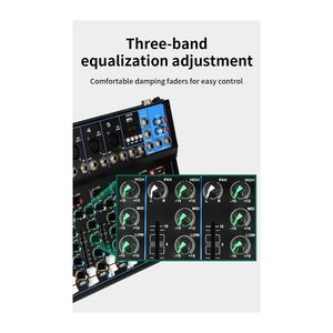 Professional 4 Channel <b>USB</b> Stereo RCA Mixer With <b>Bluetooth</b> Audio Interface <b>For</b> Live Recording And Streaming - Product Image 4