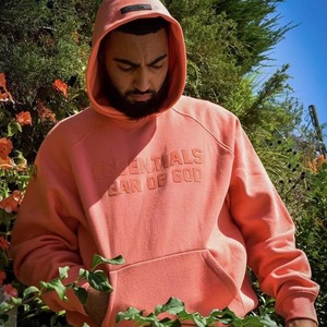 Custom Spring Heavyweight Soft Fleece Puff Printing Logo Unisex Cropped Pullover French Terry Oversized Men Hoodies - Product Image 3