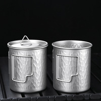 Mug à café portable haut de gamme en titane pur de style chinois pour le camping en plein air, modèle Ta8307CW, pour un usage occasionnel