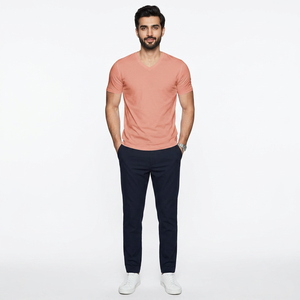T-shirts pour hommes de haute qualité à séchage rapide, col en V, coton, impression personnalisée, personnalisation OEM, mode, vente en gros, logo personnalisé, t-shirts pour hommes - Product Image 1