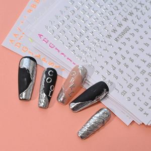 12 Colores, Pegatinas para <span class=keywords><strong>Uñas</strong></span> con Letras de 8*10cm, Calcomanías Transferibles, Decoraciones de <span class=keywords><strong>Uñas</strong></span> de Neón DIY, Manicura, Deslizadores 3D para Salón - Product Image 3
