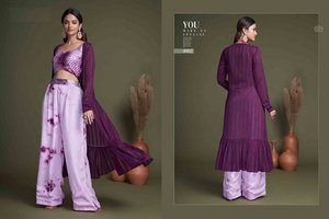 Nouveau Choli de style Koti cousu exclusif avec costume de palazzo pour les femmes en plein air et à la maison au prix de gros - Product Image 3