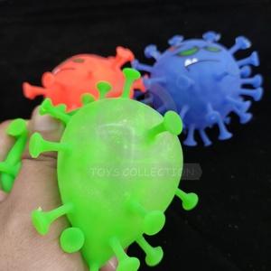 ของเล่นบีบคลายเครียดรูปไวรัส JO New TPR Unisex Relive Stress Evil Virus Shape Squeeze Grape Ball - Product Image 5