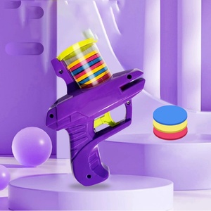 Lanceur de jeu extérieur en plastique pour enfants, avec disques de mousse à tir continu, interactif parent-enfant, pistolet à radis classique - Product Image 2