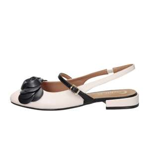 Crichic Donna Slingback <b>Flat</b> Beige Black 2 Cm Heel Size 41 - Product Image 1
