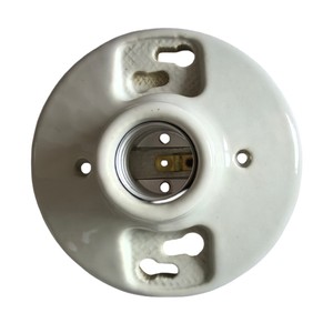 Phong cách E27/E26 Threaded ổ cắm gốm sứ Sứ phẳng giữ đèn với kéo dây chuyển sang thanh lịch vít thiết kế cho đèn căn cứ - Product Image 3