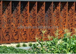 Panneaux d'écran en métal découpé au laser clôture en acier Corten - Product Image 4