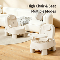 Chaise d'apprentissage ergonomique 4-en-1 Jade pour enfants, siège de bain, chaise de repas pour la maison – Couleurs : Vert Haricot, Crème, Rose Brume, Gris Crème, Blanc Crème