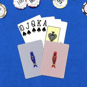 ไพ่โป๊กเกอร์คลับคาสิโนกันน้ำพลาสติกพีวีซีโลโก้ที่กำหนดเอง - Product Image 1