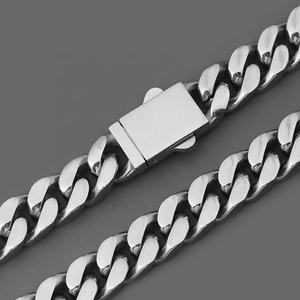 Collier chaîne cubaine pour homme, bijoux hip-hop, chaîne à maillons cubains en acier inoxydable - Product Image 3