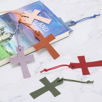 Marque-page en cuir PU coloré, marqueurs de pages de livre, accessoires bibliques, cadeaux chrétiens pour l'église, pour les amateurs de livres chrétiens