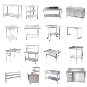 Honglu Usine Directe Vente En Acier Inoxydable Établi Roulettes Réglables NSF Approuvé pour Cuisine Exploitation Hôtels Restaurants - Product Image 2