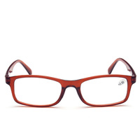 XB9155 Slim unisexe lunettes de lecture 1pc PC cadre carré bonne qualité presbytie lunettes correctives en marron