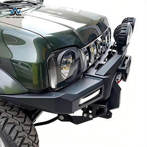 Pare-chocs avant en acier 4x4 tout-terrain le plus vendu avec éclairage LED, protection avant noire pour <span class=keywords><strong>Jimny</strong></span> 1998+, pare-chocs avant de rechange - Product Image 2
