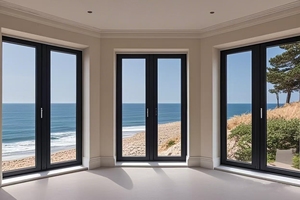 Design moderne Résistant aux intempéries Rupture thermique en alliage d'aluminium <span class=keywords><strong>Baie</strong></span> <span class=keywords><strong>vitrée</strong></span> en alliage à économie d'énergie vers l'intérieur <span class=keywords><strong>Baie</strong></span> <span class=keywords><strong>vitrée</strong></span> pour les villas - Product Image 4