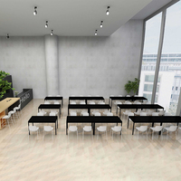Petite table de réunion moderne mini table de réunion foteuil de bureau ergonomique bureau moderne bureau bureau noir