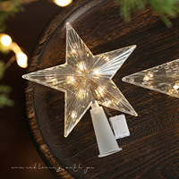 Weihnachtsbaum-Spitzenstern mit Warmweißem Licht Weihnachtsbaum-Spitzenstern Ideal für Weihnachtsbaum-Dekorationen