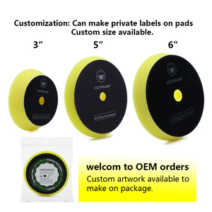 <strong>3</strong> Inch Yellow Detailing Auto Foam Buffing Pad Medium Cutting Car Polishing Sponge Customized OEM Support for Car Bodies - Product Image 4