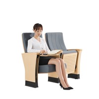 Chaises d'auditorium modernes à prix de gros, sièges de théâtre avec table pliante pour salon et usage scolaire