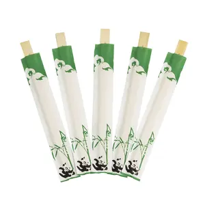 Chopsticks Environmental Friendly Paper Wrapped Low Wholesale Price Disposable Bamboo Twins Chopsticks For Restaurant