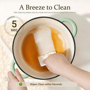 5QT cucina sana e sicura rivestita smaltata antiaderente con copertura smaltata in ghisa pentole da forno olandesi - Product Image 3