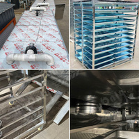 Industriële commerciële hoogtemperatuur PLC-gestuurde SUS304 materiaal vriesdroogmachine voor okra, fruit en copra, gasgestookt.