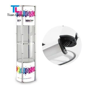 TianLang Twist Tower Pop up Counter <b>Acrylic</b> <b>Display</b> Showcase With Led Light <b>Display</b> <b>Stand</b> - Product Image 1