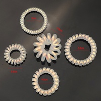 Ensemble de 5 pièces de pinces de cheveux colorés pour femmes, cordon de téléphone élastique en spirale, sans pli, attaches de téléphone assorties