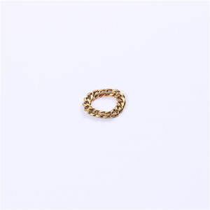 高端18k纯黄金个性链环不锈钢时尚简约镀金首饰 - Product Image 6