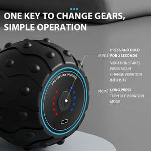 Masajeador de cuello de vibración eléctrico portátil de silicona de alta calidad adecuado para todas las partes del cuerpo Bola de masaje doble de maní - Product Image 6