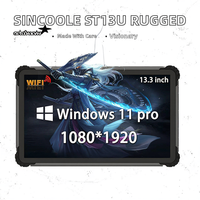 Tablet PC Tangguh 13,3 Inci Windows 11 Industrial IP65 4G LTE WiFi 6 Intel I5 I7 Layar Tahan Cuaca Tablet Kendaraan Tablet Tangguh