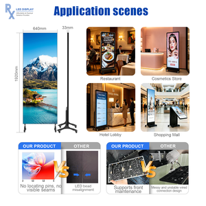 Pantalla LED <span class=keywords><strong>de</strong></span> pie para publicidad comercial interior 4K a todo color, precio <span class=keywords><strong>de</strong></span> fábrica RX P0.9 P1.25 P1.56 para centros comerciales - Product Image 4