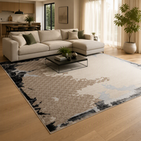 Tapis géométriques bleus de haute qualité, ensembles de tapis décoratifs d'intérieur, articles d'art pour le sol, tapisserie pour salon, tapis de prière fabriqués