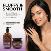 WNU OEM Minyak Biji Bawang Hitam Shampoo Penambah Volume Melembapkan Menutrisi Anti-Kusut Mengembangkan Rambut Gel-Like Menyegarkan Mengatasi Ketombe