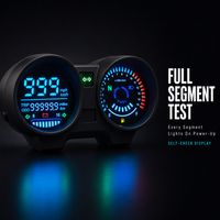 Panel Instrumen Digital Motor Universal Plastik Baru dengan Layar LED CD, Speedometer, Odometer, Pengukur Bahan Bakar, dan Tachometer