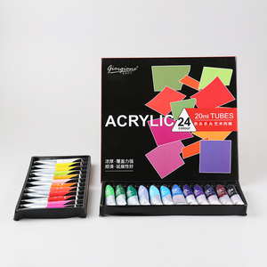 Ensemble de <span class=keywords><strong>peinture</strong></span> <span class=keywords><strong>acrylique</strong></span> professionnelle Giorgione 24 couleurs 20 ml en tube d'aluminium pour artistes <span class=keywords><strong>sur</strong></span> <span class=keywords><strong>toile</strong></span> et papier - Product Image 3